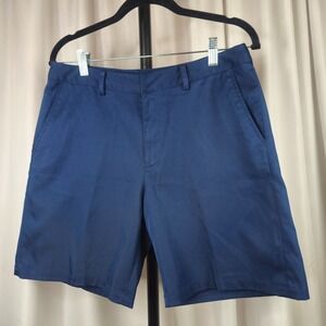 Greg Norman Golf Shorts‎ | Women's Sz 8 | Ladies Casual Navy Bermuda Flat Front